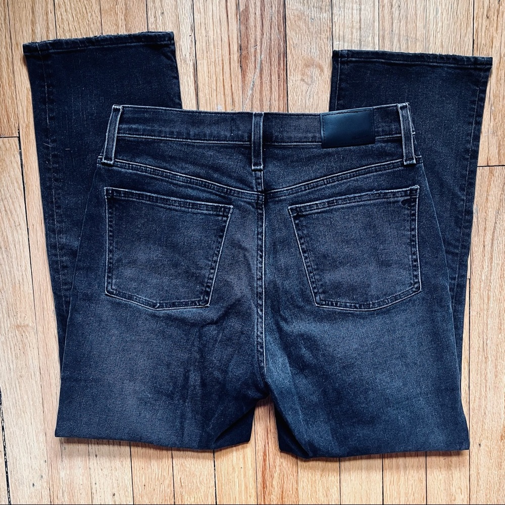Madewell Slim Demi Boot Denim in Washed Black